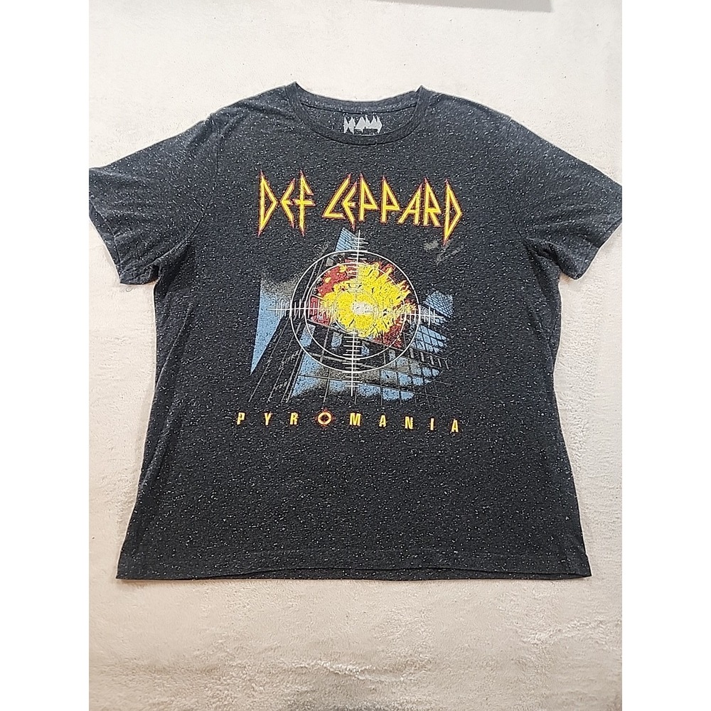 2018 Def Leppard‎ Pyromania Tee Size Xl Black